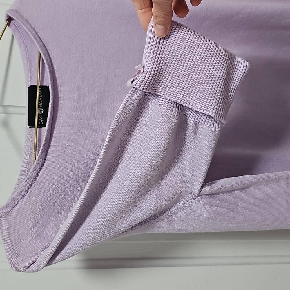 Sag Harbor Lavender Long Sleeve Top